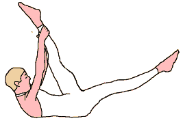 Pilates Sequencesingle Straight Leg Stretch Stock Illustration