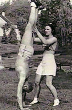 Pilates Biography Joseph with niece Mary Pilates